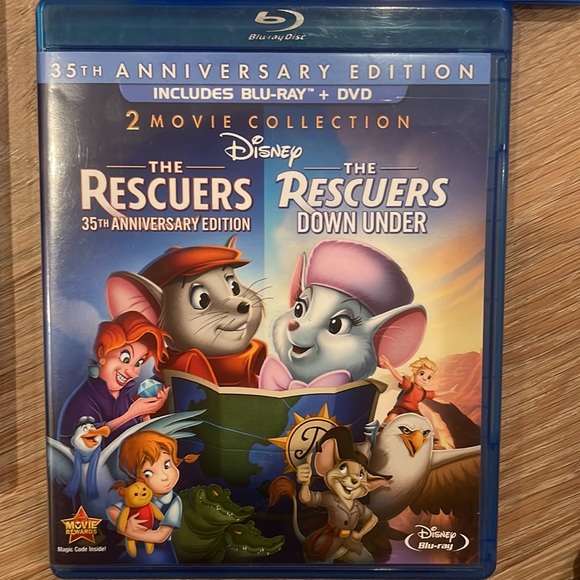5 Disney blue ray & dvds movie rescuers (2) pirates mermaid Snow White AWESOME!! - Picture 5 of 5